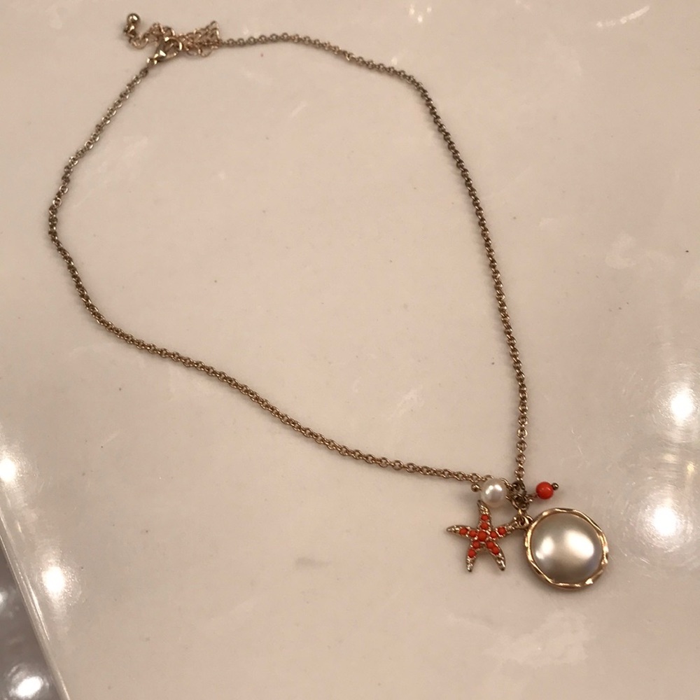 Pearl and starfish necklace